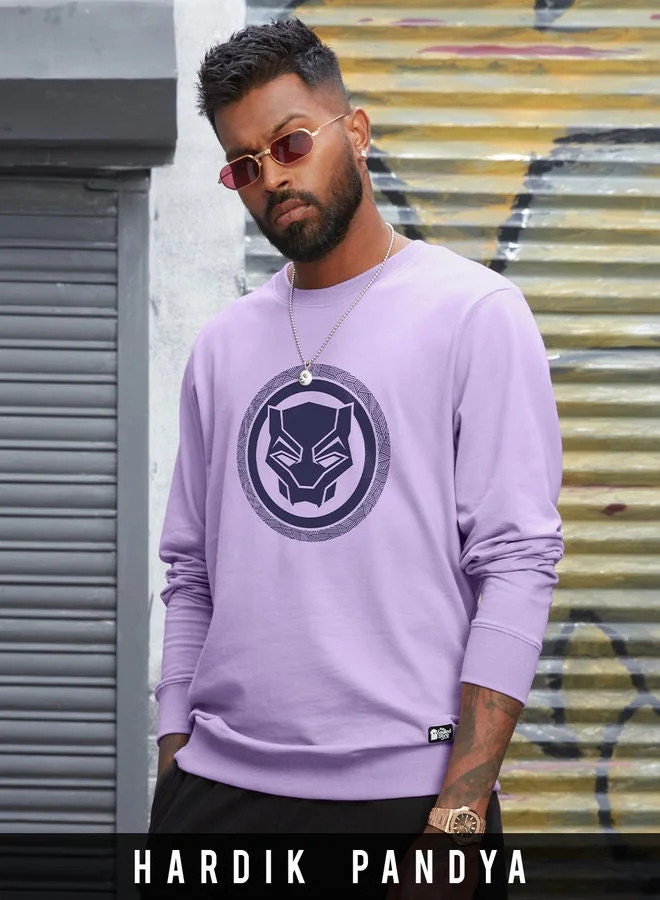 ذا سوليد ستور The Souled Store سويت شيرت بأكمام طويلة وطبعة النمر الأسود للرجال والأولاد