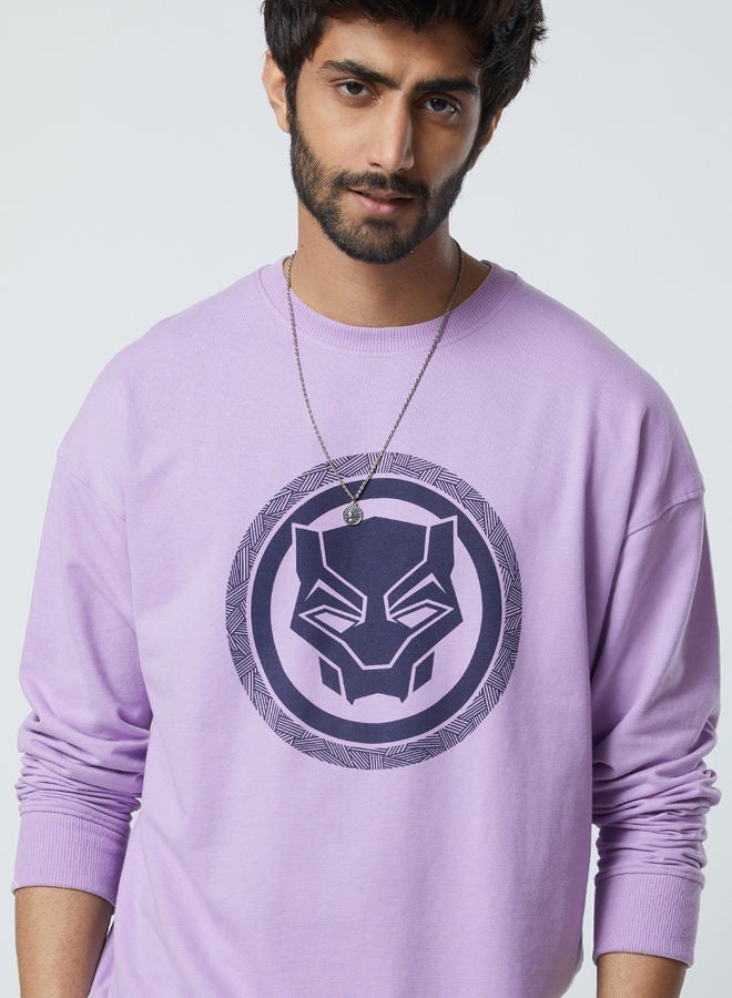 The Souled Store Black Panther Printed Oversized Full Sleeves Sweatshirt for Men and Boys - Image 2