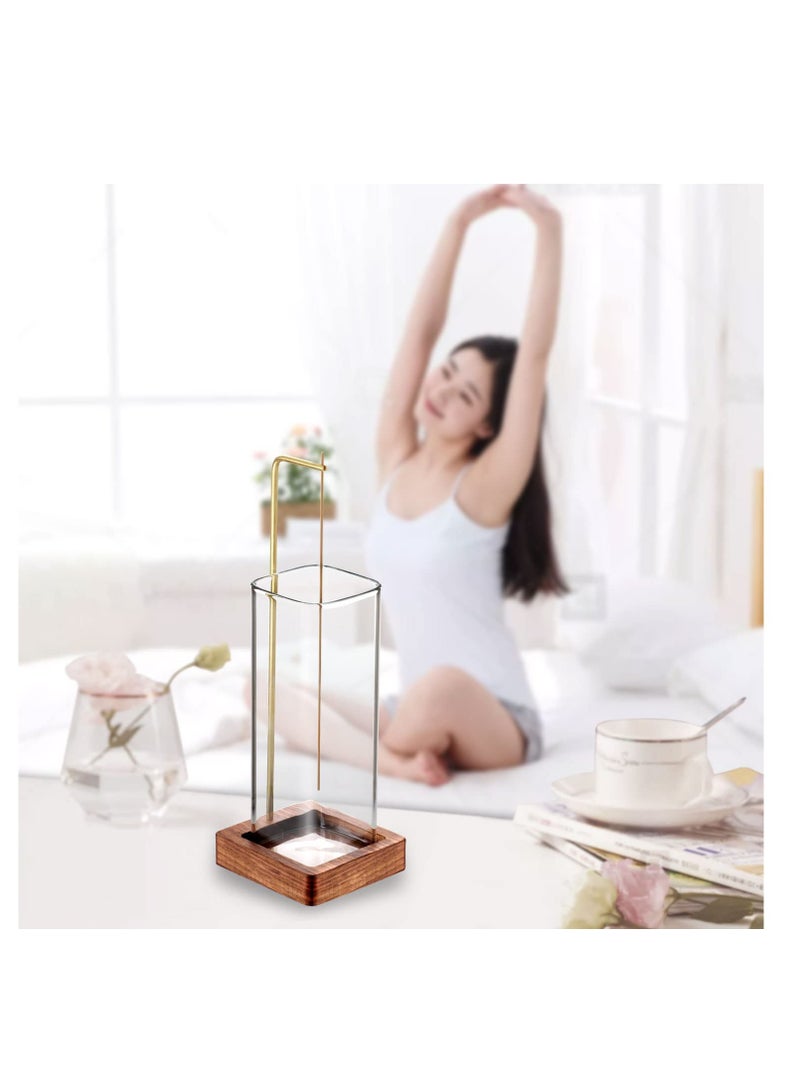 SYOSI Incense Holder for Sticks Anti-Ash Flying with Removable Glass Ash Catcher Mess-Free Incense Burner Upside Down Incense Burner for Burning Home Decor Yoga Meditation - Image 3