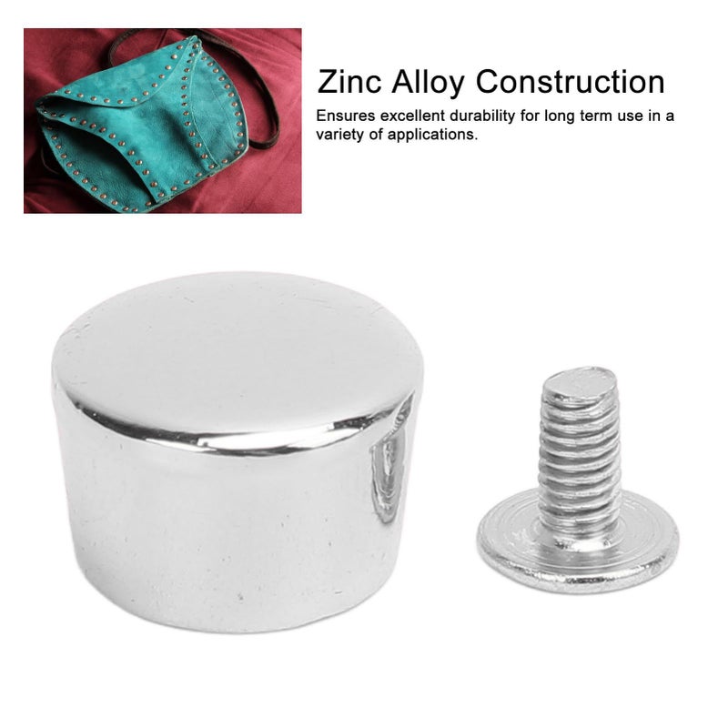 20pcs Leather Binding Rivets Zinc Alloy Multifunctional Leather Assorted Kit Rugged Secure Fastening For Belt Repair Clothing Handbag Silver - Image 3