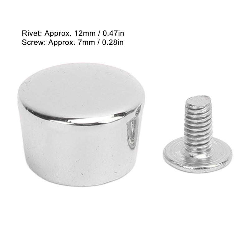 20pcs Leather Binding Rivets Zinc Alloy Multifunctional Leather Assorted Kit Rugged Secure Fastening For Belt Repair Clothing Handbag Silver - Image 5