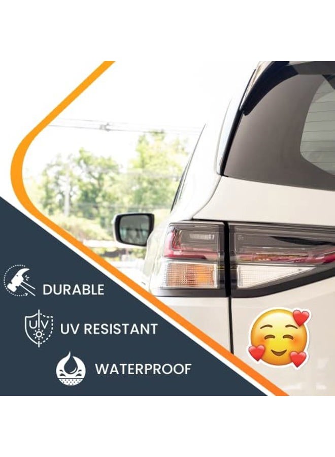 Magnet Me Up Smiley Emoticon with Surrounding Hearts Magnet Decal, 5 Inch, Cute Self-Expression Decorative Magnet for Car, Truck, SUV, Or Any Other Magnetic Surface - Image 3