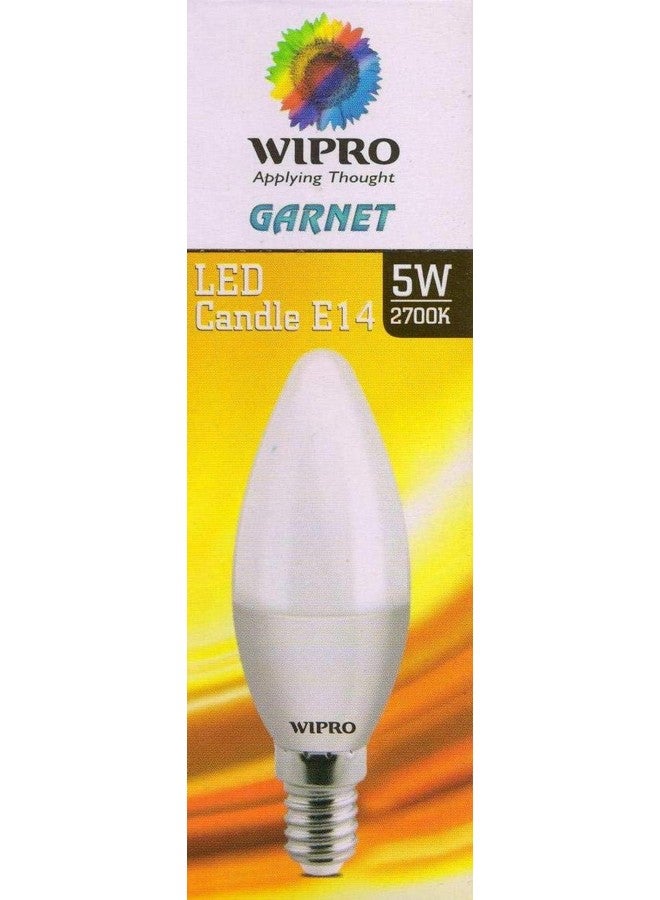 wipro Garnet 5 W E14 Base Clear Candle LED Culb | Warm White (2700K) | Pack of 2 | Clear optics for sparkling effect | LED Filament Bulb for Home, office, chandellior, decorative lamp shade - Image 3