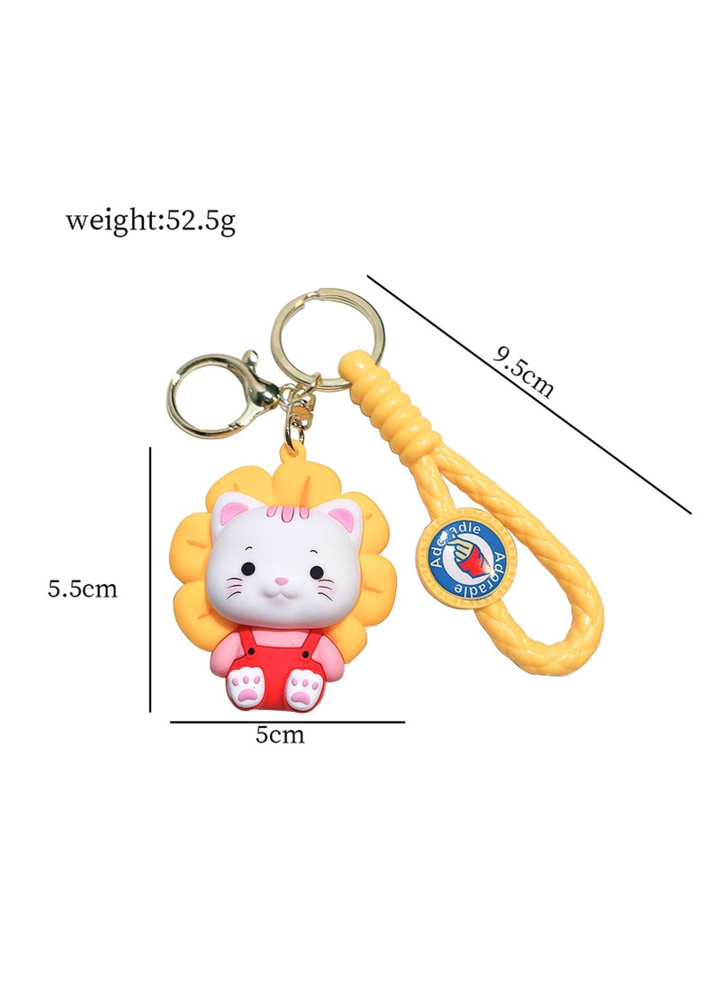 BrainGiggles Kawaii Key Chains For Girls Cute Kitty Design Silicone Key Holder for Bag Jewelry Car Keyring Birthday Gift - Image 2