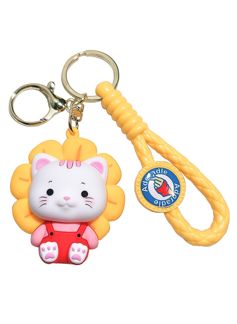 BrainGiggles Kawaii Key Chains For Girls Cute Kitty Design Silicone Key Holder for Bag Jewelry Car Keyring Birthday Gift - Image 1
