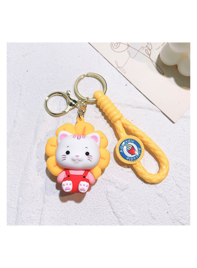 BrainGiggles Kawaii Key Chains For Girls Cute Kitty Design Silicone Key Holder for Bag Jewelry Car Keyring Birthday Gift - Image 3