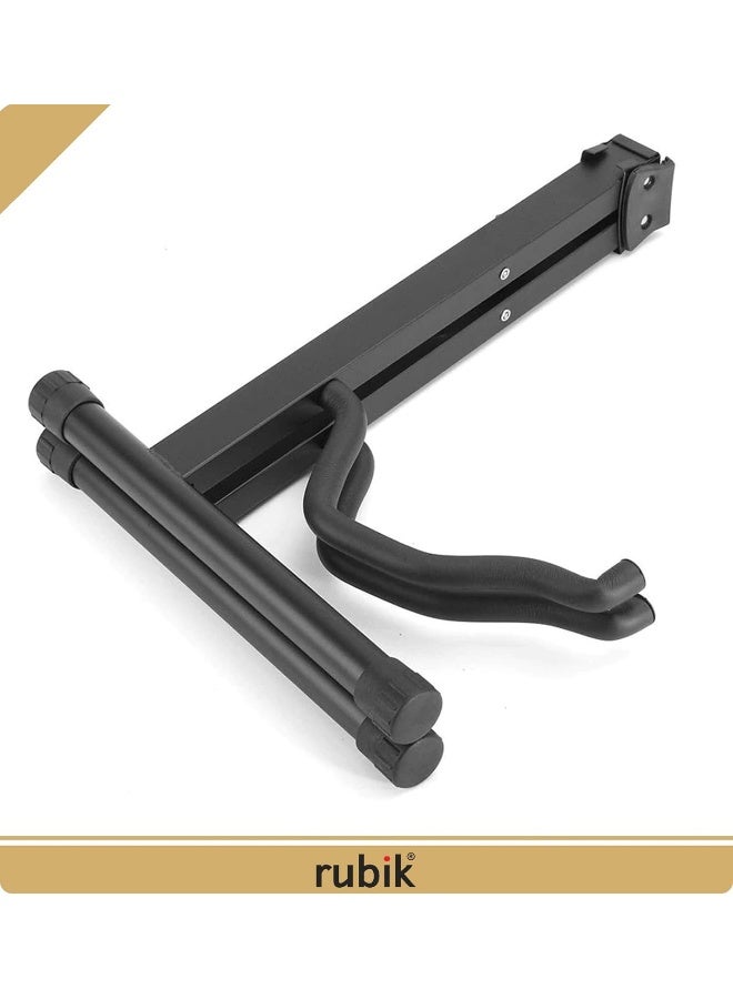 Rubik Guitar Stand For Acoustic And Electric Guitars With Secure Lock, Universal Folding Lightweight Portable A-Frame Guitar Bass Cello Stringed Instrument Holder Floor Stand (1 Pack) - Image 4