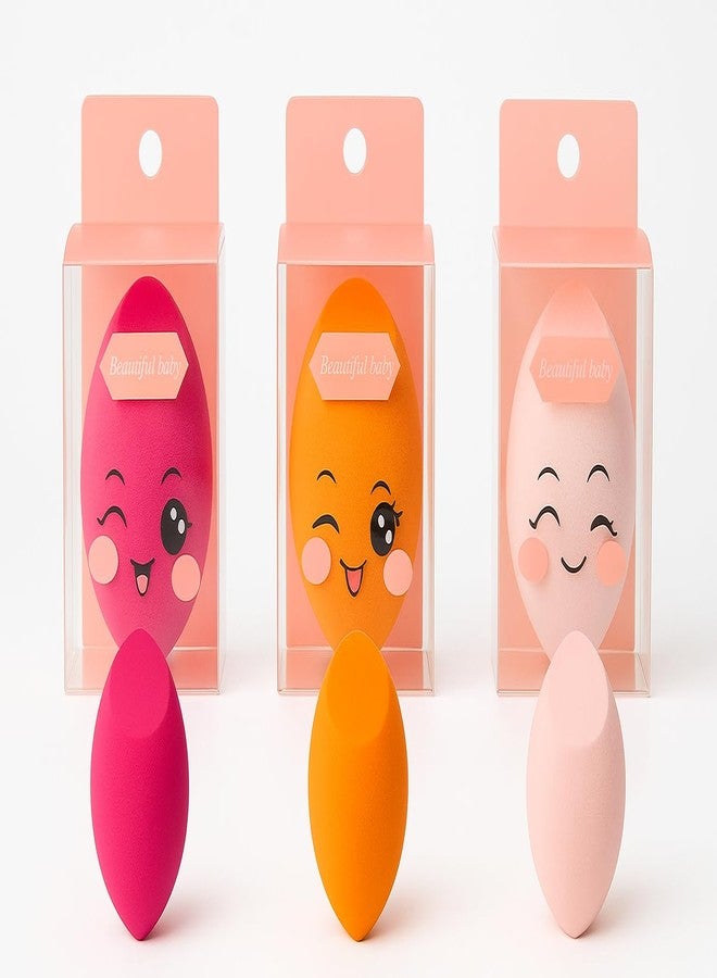 RINKIFY Beauty Blender Sponge - Latex-Free, Super Soft Makeup Sponge for Foundation, Liquid, Cream & Powder | Multicolor Applicator for Blending, Contour, Setting | Wet & Dry Use, Flawless Finish (CUT[PACK OF 3 ]) - Image 1