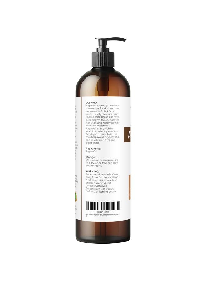 velona Argan Oil - 8 Fl Oz | 100% Pure and Natural | Morocco Oil | Skin, Body and Face Care | Nails Protector | Unrefined, Cold Pressed | Cap Kit - Image 3