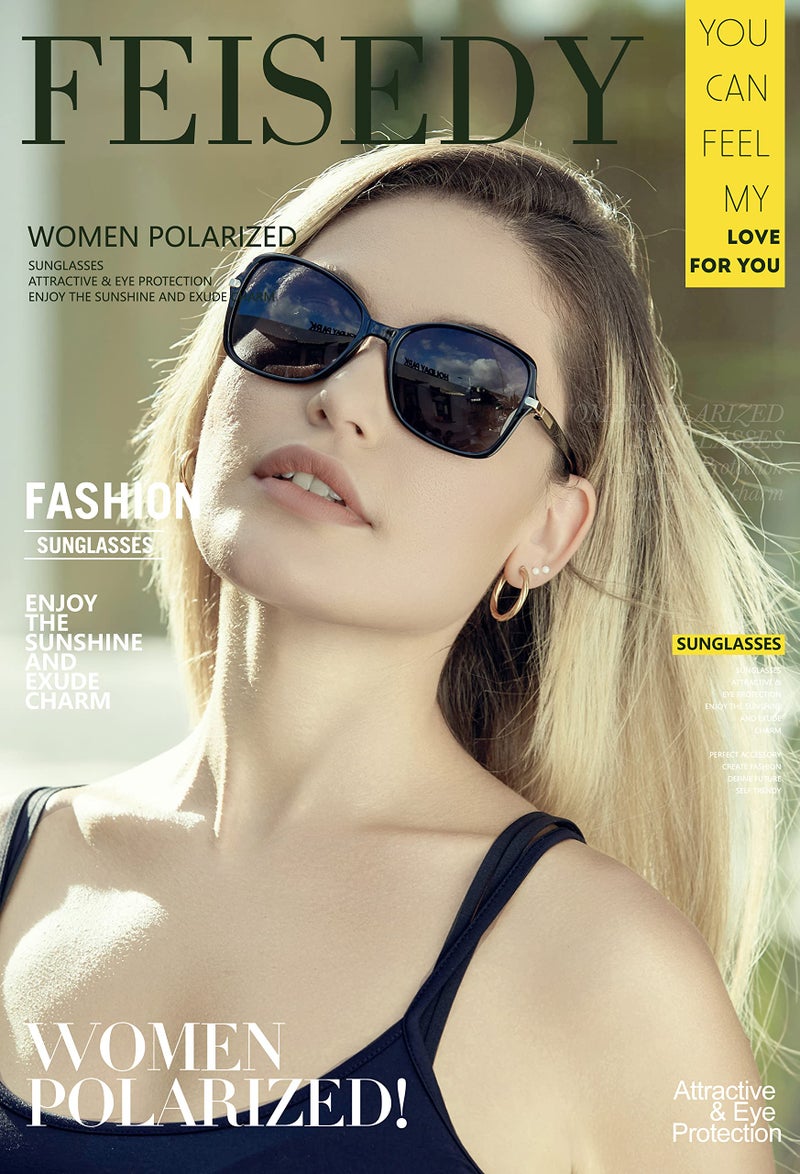 FEISEDY Vintage Square Polarized Sunglasses Trendy Cateye Ladies Oval Elegant Sun Glasses for Women Men B2760 - Image 3