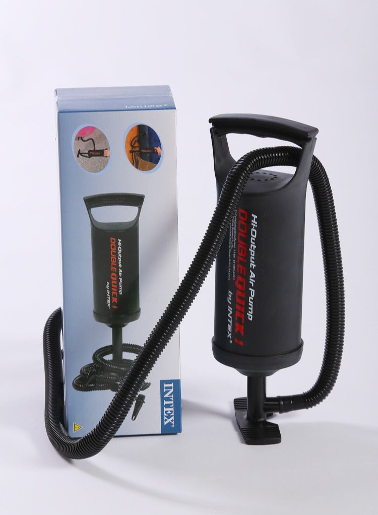 MIXDE Hand Pump,Double Quick Air Pump for Inflatable, Hand Held Air Pump Rapid Inflation Portable Manual Air Pump with 3 Nozzle for Outdoor, Swimming Ring, Mattress, Pool Floats, Inflatable Toys - Image 3