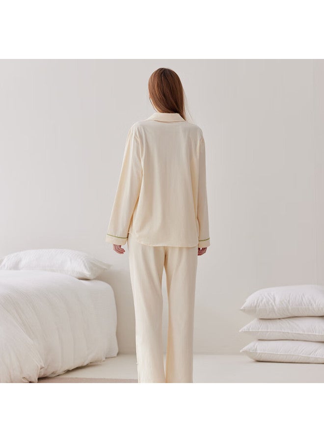 Fenton Fenteng 2025 New Celebrity-style Couple's Pajamas, Spring And Autumn Long-sleeve Women's Anti-mite Plus Size Men's Self-operated Home Wear Set - Image 1