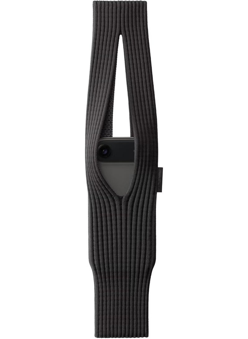 iPhone Pocket 80cm Single-Shoulder Phone Pocket Mini Short Strap Accessory for All Variants, Lightweight Hands-Free Carry Phone Holder with Adjustable Cord for Daily Use (Black) - Image 1
