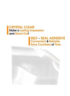 MARKQ 12 x 16 inches Clear Resealable Poly Mailers Bag, [50 Piece] Self-Sealing Plastic Cellophane Cello Bags for Packaging Shirts, Decorative Wrappers, Party Favors, Art and More  - Image 3