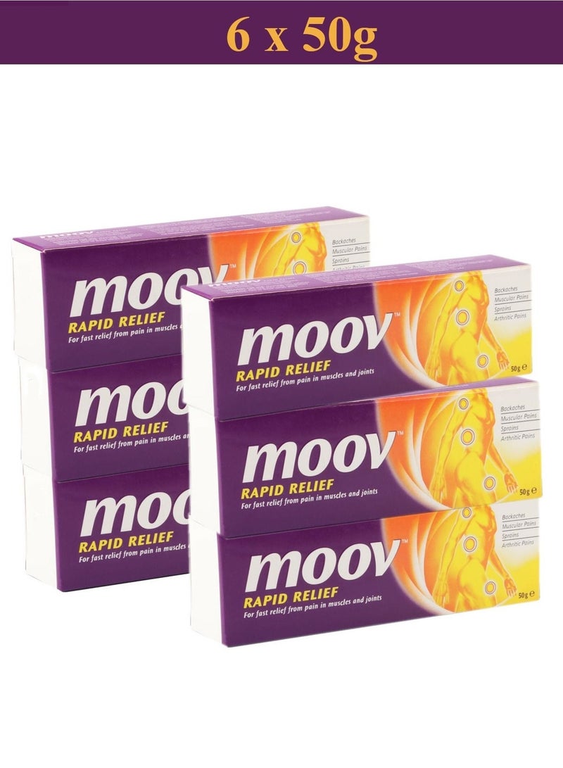 Moov Pack Of 6 Rapid Relief Cream | 6 x 50g - Image 2