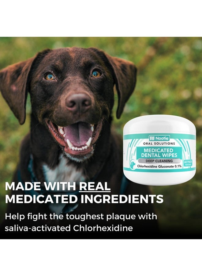 nootie Nootie Medicated Dental Wipes for Dogs, Cleans Teeth and Freshens Breath for Dogs - Prevents Plaque and Tartar Dog Oral Care, 60 Count - Image 4
