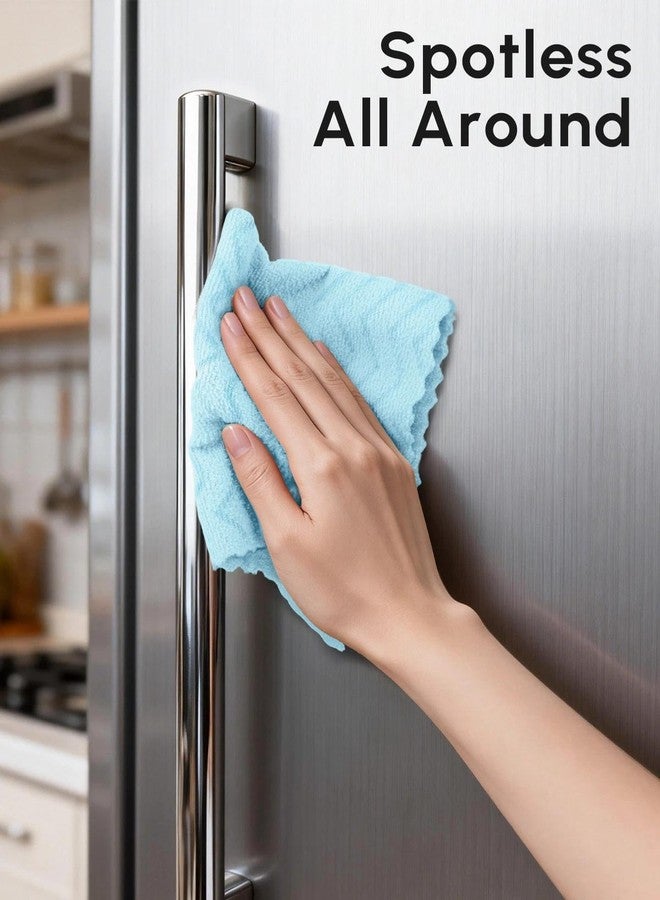 SOOWASH Microfiber Cleaning Cloths Roll 75 Pack 11.8" x 11.8" Paper Towels Tear Away Towels Lint Free Quick Dry Ultra Absorbent Scratch Free Washable Reusable Rags Kitchens Home Car (Blue-75 Pack) - Image 5