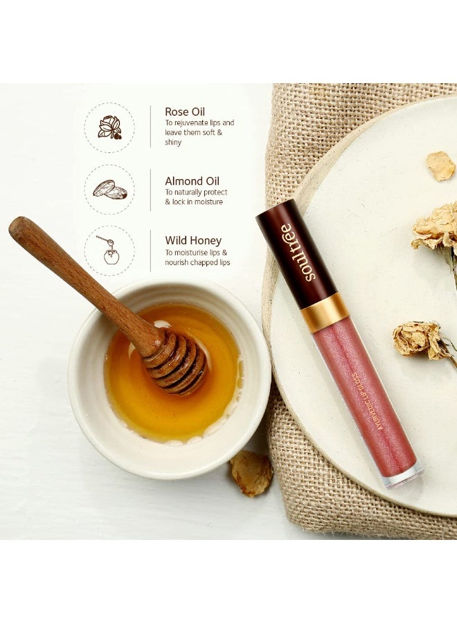 سول تري ملمع شفاه أيورفيدي من SoulTree - بلون "ندى الورد" (206)، 5 غرام - Image 3