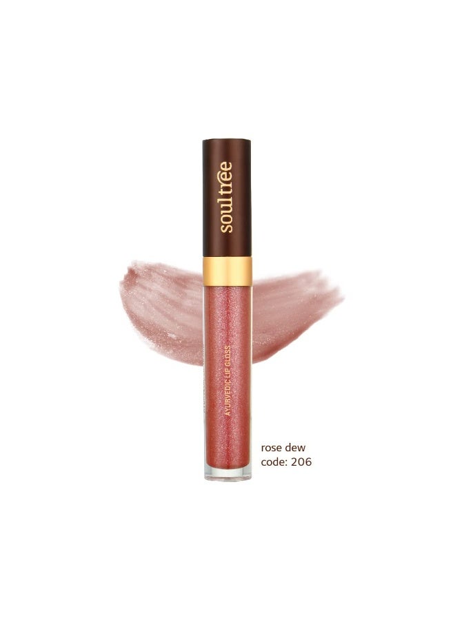 سول تري ملمع شفاه أيورفيدي من SoulTree - بلون "ندى الورد" (206)، 5 غرام - Image 4