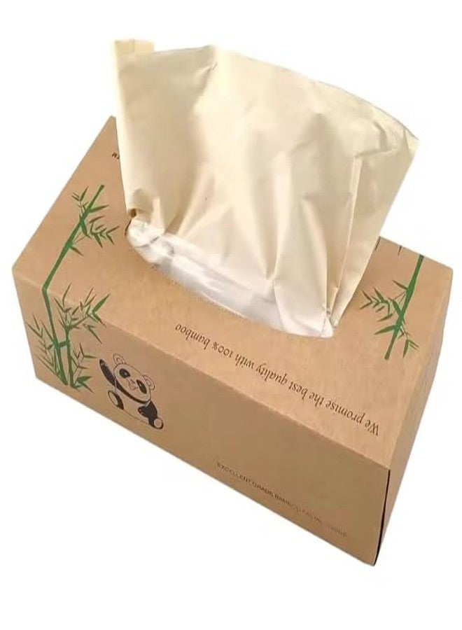 Frill 2 Ply bamboo car tissue paper box | Facial Tissue box, face napkin - 100 Pulls - Image 1