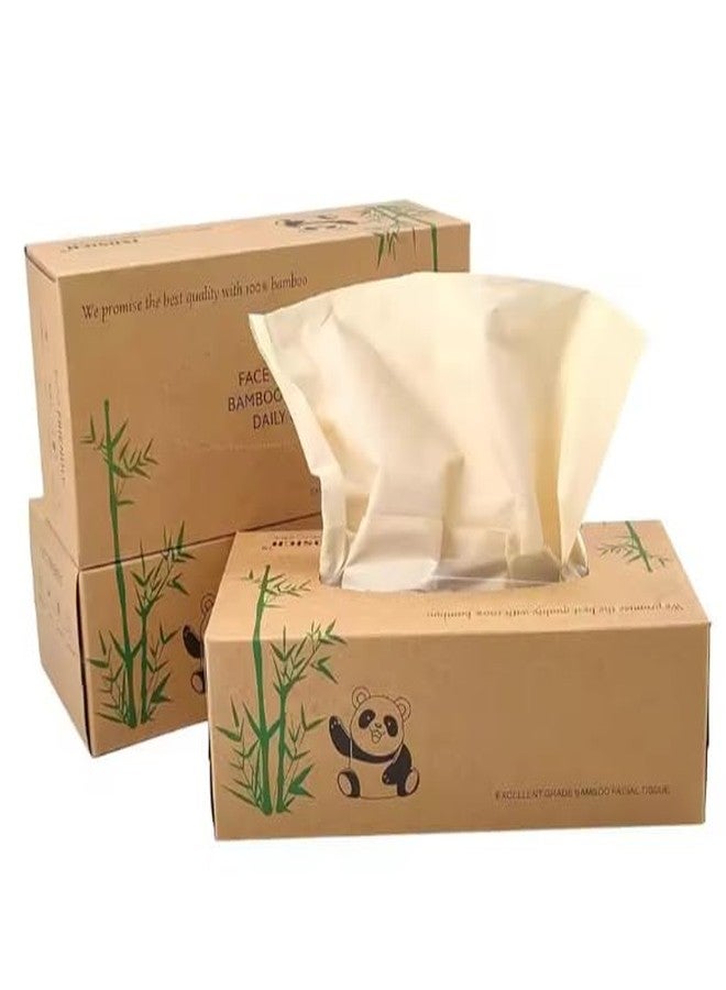 Frill 2 Ply bamboo car tissue paper box | Facial Tissue box, face napkin - 100 Pulls - Image 2