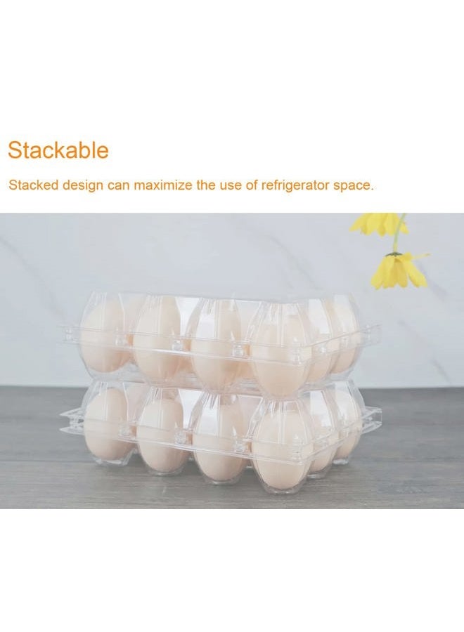 bulk buy Egg Cartons 60 Packs, Clear Plastic Blank Egg Cartons with Free Labels, Holds up to 12 Eggs Securely, Perfect for Family Pasture Farm Markets Display - Medium - Image 4
