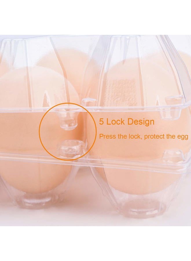 bulk buy Egg Cartons 60 Packs, Clear Plastic Blank Egg Cartons with Free Labels, Holds up to 12 Eggs Securely, Perfect for Family Pasture Farm Markets Display - Medium - Image 3