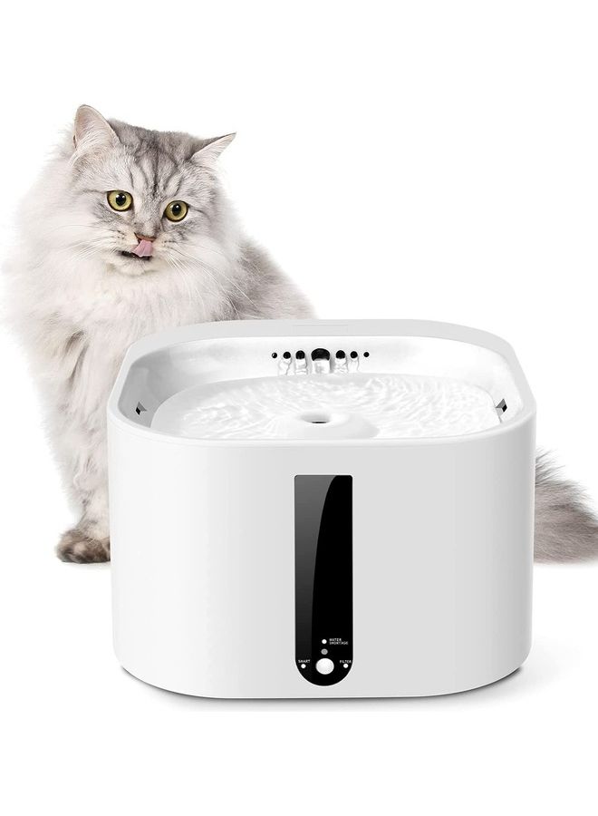 NIBEMINENT Automatic Pet Drinking Water Fountain White - Image 1