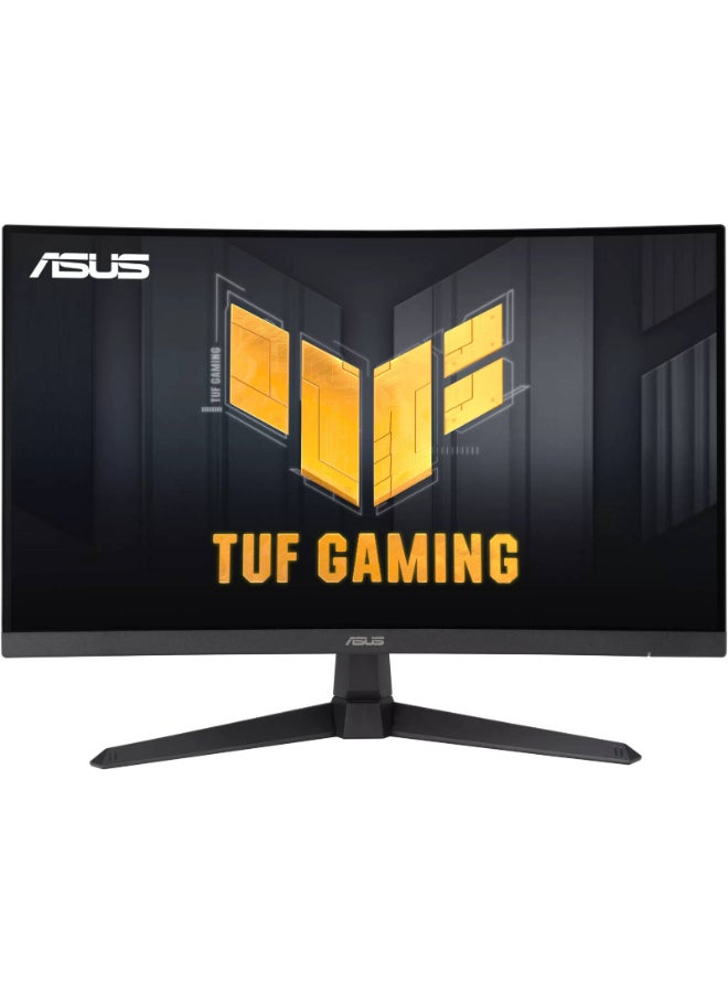 TUF Gaming VG27VQ3B 27-Inch Curved Gaming Monitor, Full HD (1920x1080), 1500R Curve, 180Hz Refresh Rate, 1ms Response Time, Adaptive-Sync, FreeSync Premium, ELMB Sync, 90% DCI-P3, Shadow Boost, VESA Mountable | 90LM0A90-B01170 Black