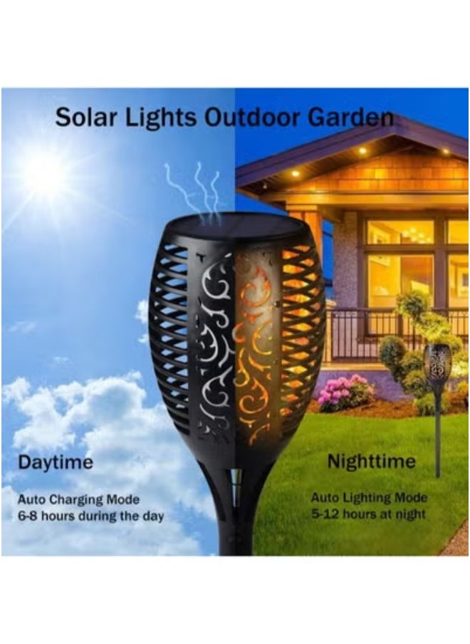 TIGER LED Solar Powered Flame Flickering Lawn Torch in Black || Realistic Outdoor Garden Light with Warm Flickering Flame Effect – Eco-Friendly Solar Torch Lamp for Pathways, Patios, Backyards, and Landscape Decoration – Weatherproof and Easy to Install  - Image 5