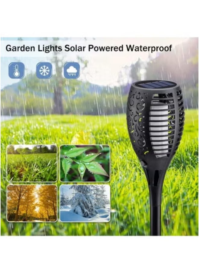 TIGER LED Solar Powered Flame Flickering Lawn Torch in Black || Realistic Outdoor Garden Light with Warm Flickering Flame Effect – Eco-Friendly Solar Torch Lamp for Pathways, Patios, Backyards, and Landscape Decoration – Weatherproof and Easy to Install  - Image 4