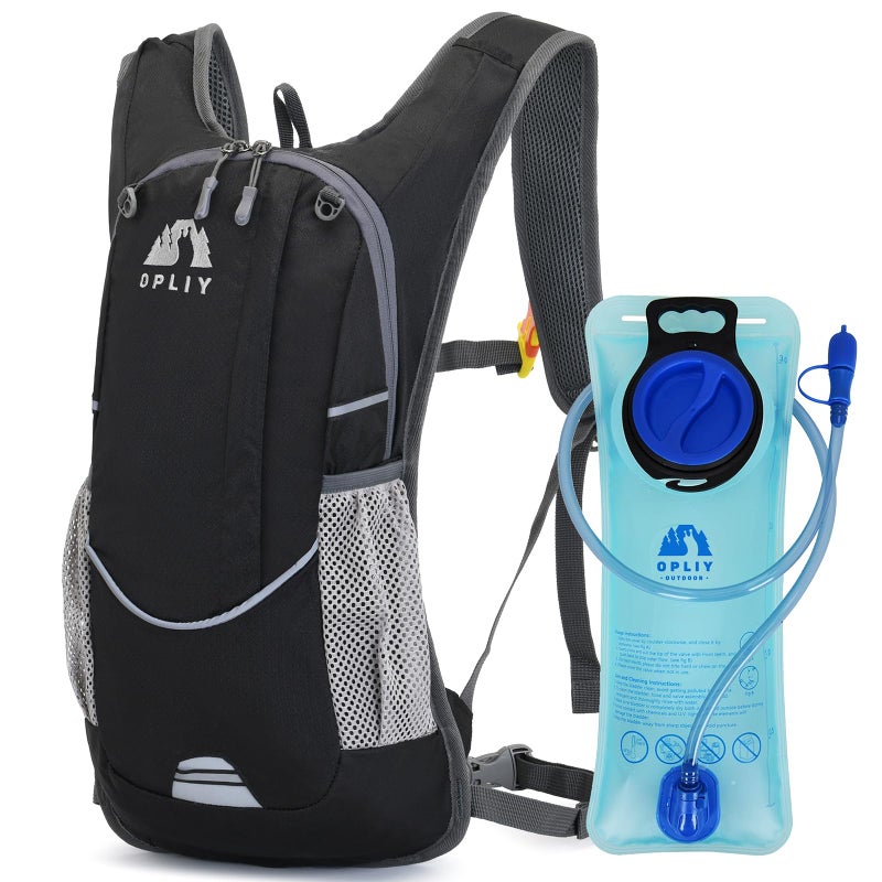 Opliy Hydration Pack,Hydration Backpack with 2L Hydration Bladder Lightweight Running Water Backpack for Women Men Kids (Black) - Image 2