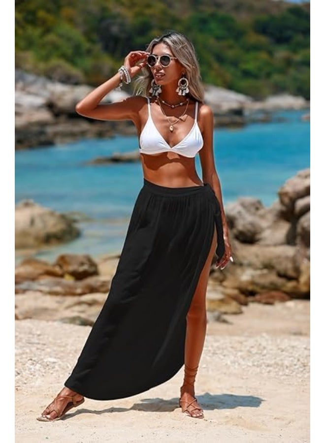 Women's Semi Sheer Beach Sarong, Adjustable Tassel Skirt Cover Up for Swimwear, Soft and Stylish Bikini Wrap - Image 3