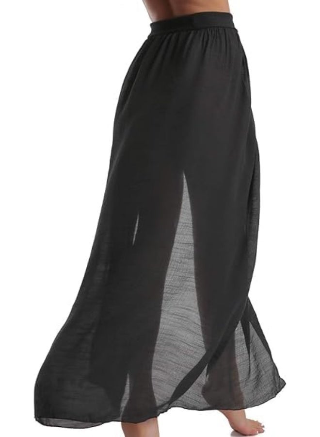 Women's Semi Sheer Beach Sarong, Adjustable Tassel Skirt Cover Up for Swimwear, Soft and Stylish Bikini Wrap - Image 2