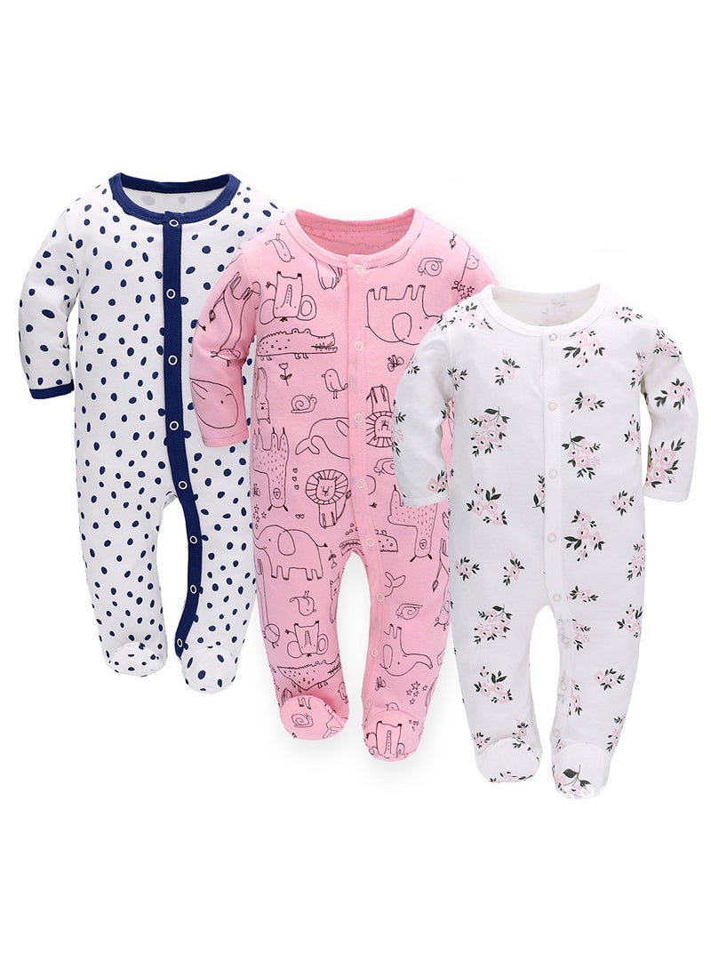 3 Pieces Set of Long Sleeve Foot Covers for Infants and Toddlers  - Image 1