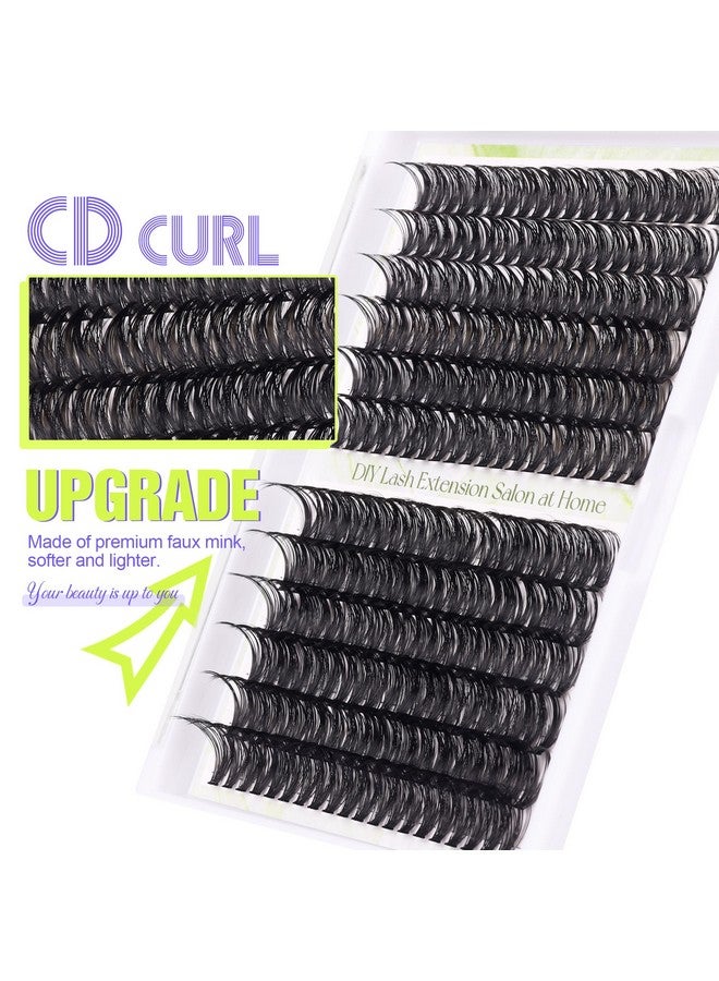 Alice Lash Clusters Diy Lash Extensions 240Pcs 1420Mm Individual Lashes Cluster Lashes Natural 40D D Curl Eyelash Extensions Faux Mink Individual Eyelashes - Image 3