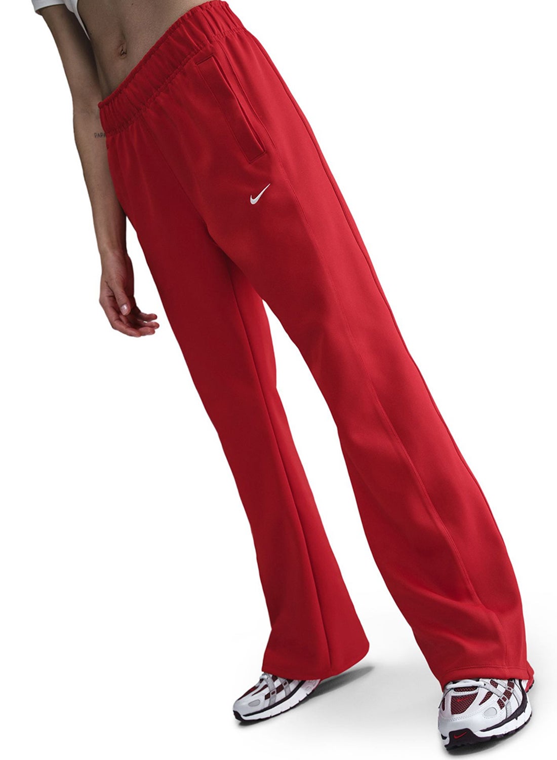 red nike track pants womens