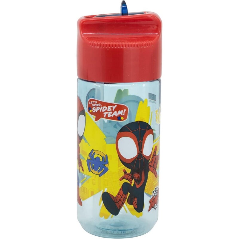 Marvel Spidey & Friends Friends Plastic Ecozen Water Bottle - 430 Ml
