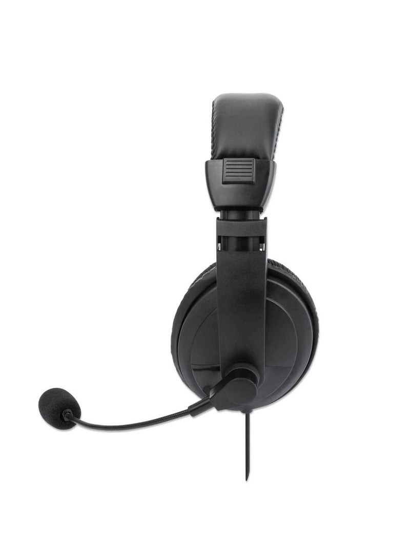 Manhattan 179881 Stereo USB Headset Wired Lightweight Over-ear - Black - Image 3