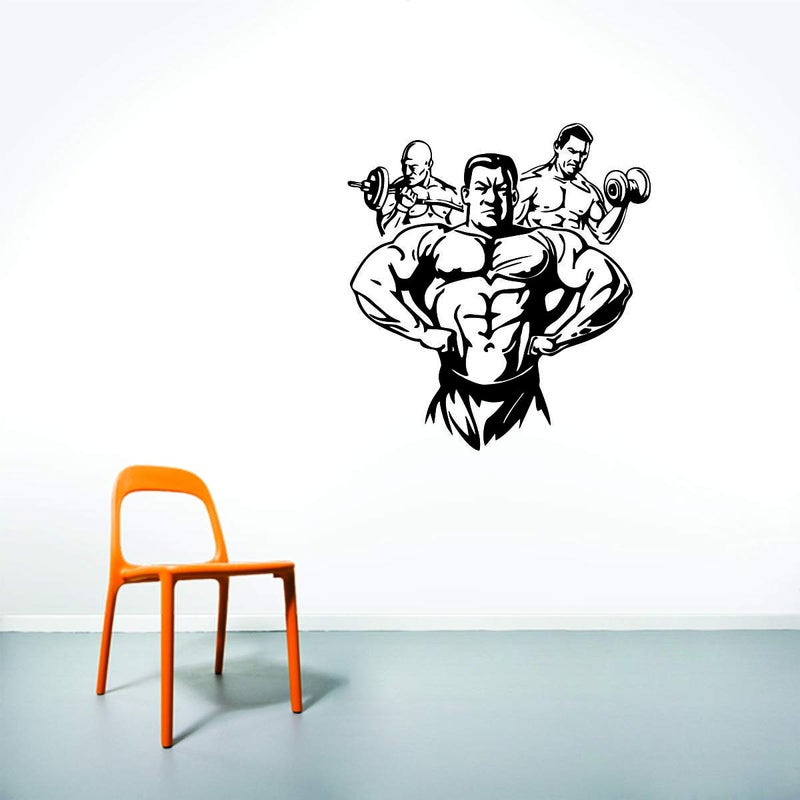 Decor Villa Gym Man Wall Sticker Decal PVC VinylSize 63 cm x 58 cm