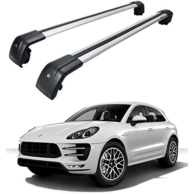 rayihni Roof Rack Cross Bars fit for Porsche Macan 2014-2022 Aluminum Cross Bar Replacement for Rooftop Cargo Carrier Bag Luggage Kayak Canoe Bike Snowboard Skiboard - Image 2