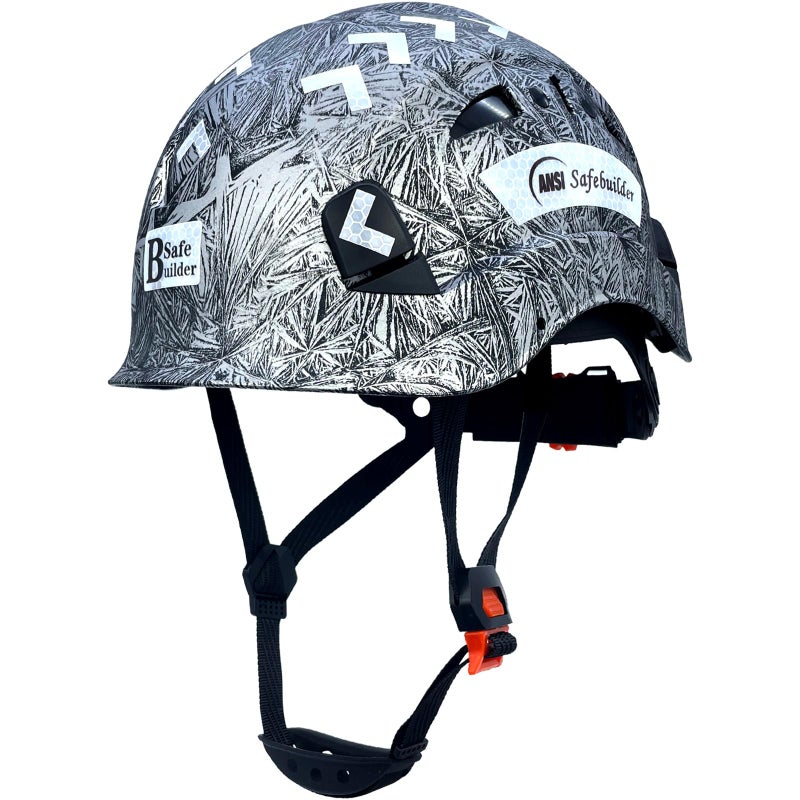 SAFEBUILDER Construction Hard Hats Safety Helmet Reflective ABS Adjustable Ventilation Hardhats Industrial Head Protection ANSI Z89.1 (GangMu Hard Hats) - Image 1