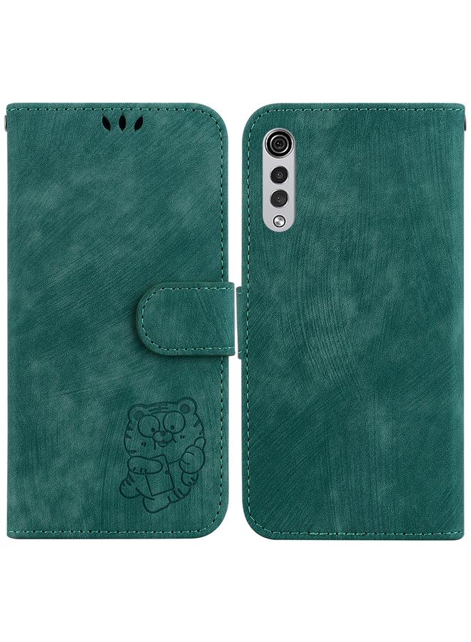 اس-توب جراب لهاتف LG Velvet 4G / 5G / G9 جراب هاتف من الجلد المنقوش بنقشة نمر صغير - Image 1