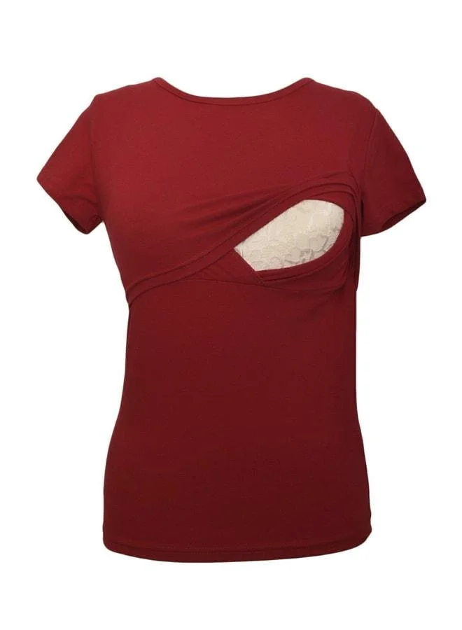 LuvmaBelly Maternity 2501_2516 Cotton Postpartum Breastfeeding T‑shirt (9 COLORS AVAILABLE).