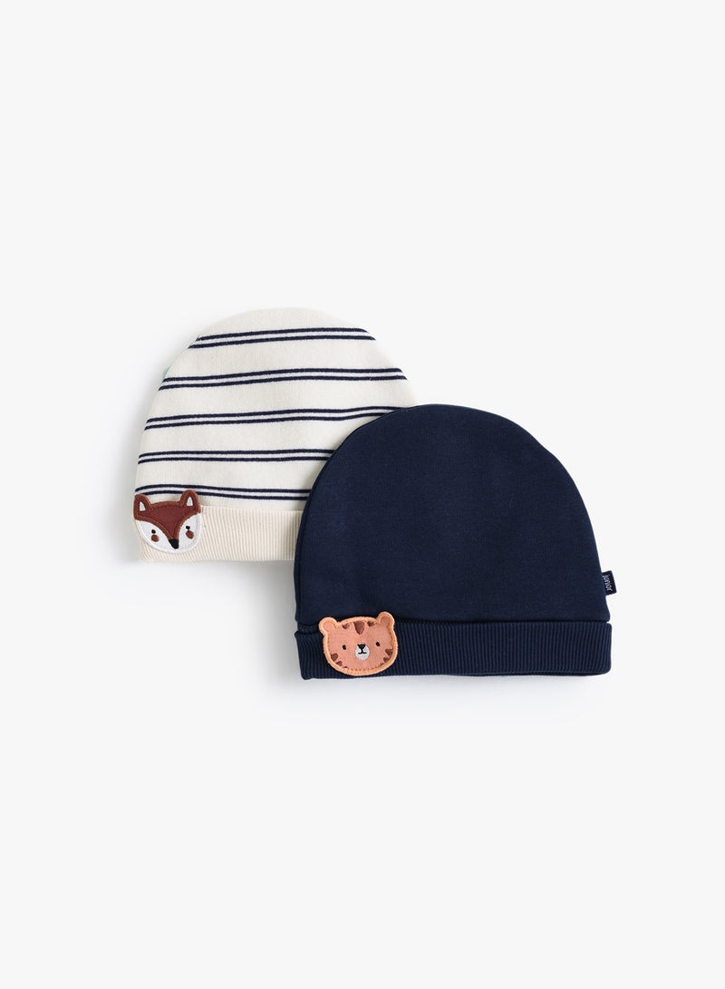 Baby Boys Funny Friends Cap Pack Of 2