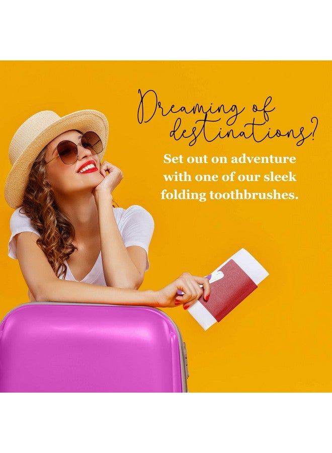 Lingito Travel Folding Toothbrush, Camping Toothbrush Bulk, Medium Bristle (6 Pack Medium-Multicolor) - Image 4