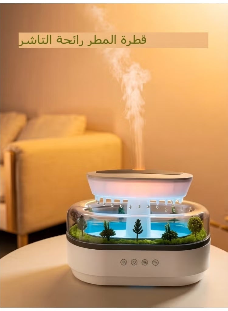 HOMIR Smart Aromatherapy Essential Oil Diffuser - 7-Color LED Mood Lighting, Auto Spray, Ultrasonic Raindrop Humidifier, Air Perfuming Device,Quiet Operation for Home, Office, Bedroom, Sleep Relaxation，Room Fresh,Room Freshener - Image 1