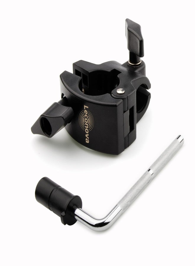 Leconova Electronic Drum 4-Way Clamp + L-Bracket Kit - 38mm to 22mm Adapter for Roland/Yamaha/Alesis and More Drum Racks - Image 1