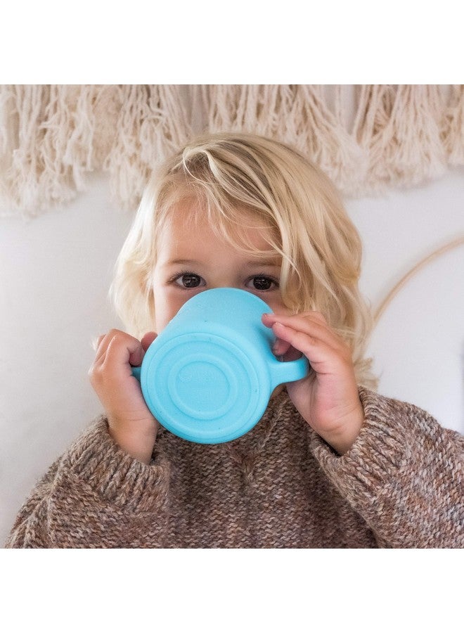 green sprouts Learning Cup |Helps toddler develop independent drinking skills | Easy-grip handles | Heat-Resistant |Dishwasher Safe | Navy 2-pk - Image 4