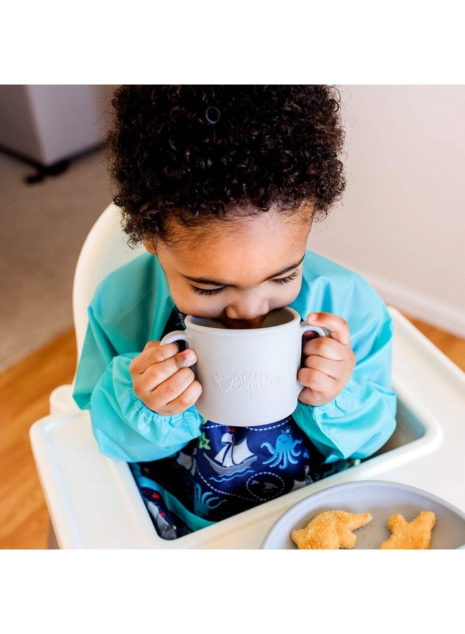 green sprouts Learning Cup |Helps toddler develop independent drinking skills | Easy-grip handles | Heat-Resistant |Dishwasher Safe | Navy 2-pk - Image 5